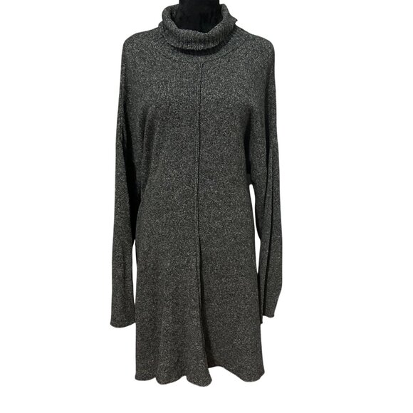 Flax Dresses & Skirts - Flax By Angelheart Womens Sweater Dress Medium Turtleneck 3/4 Sleeve Wool Blend